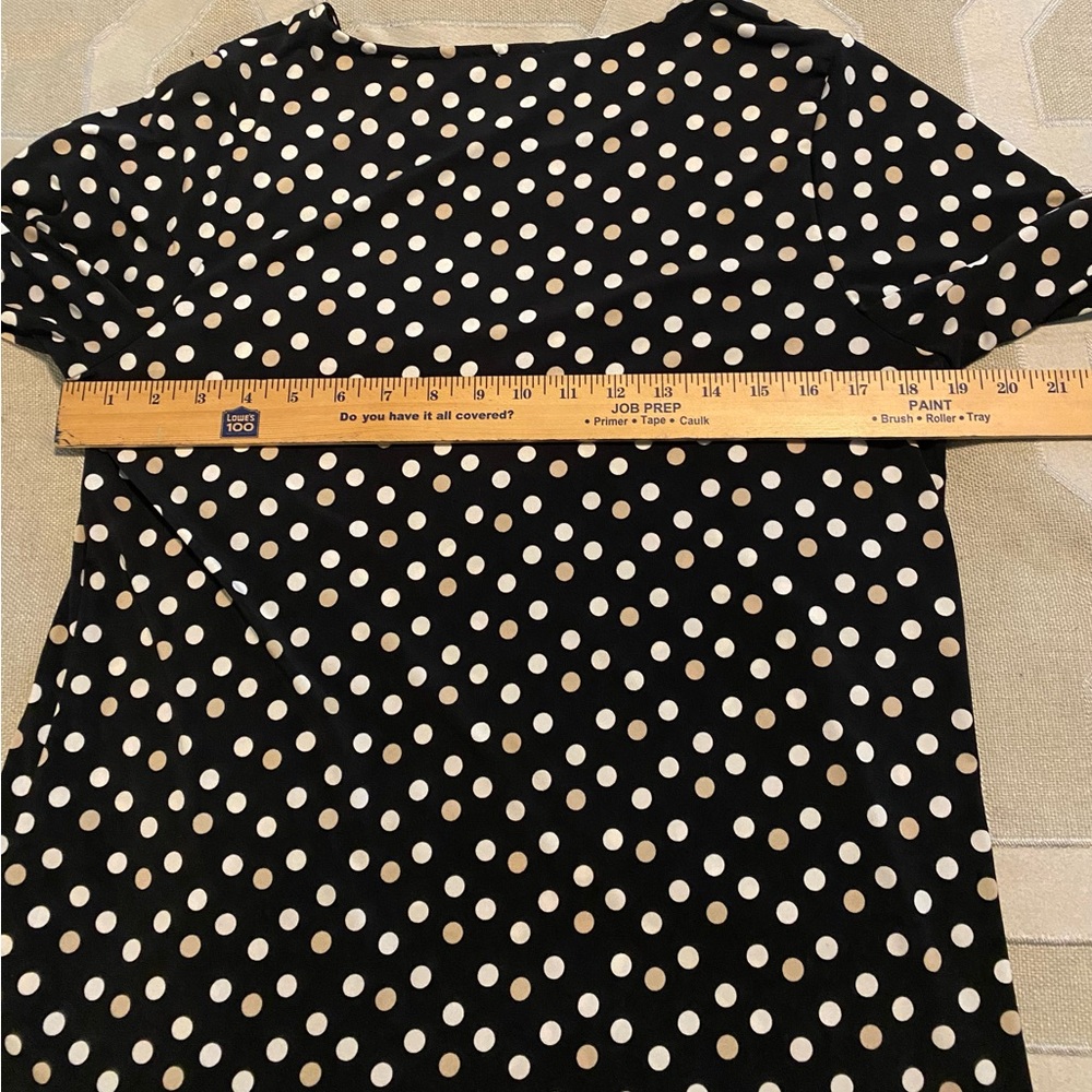 Anne Klein Black and White Ruffled 3/4 Sleeve Blouse size M - Picture 8 of 8